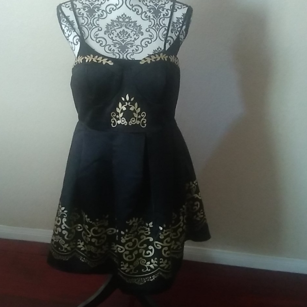 Ally black and gold dress
